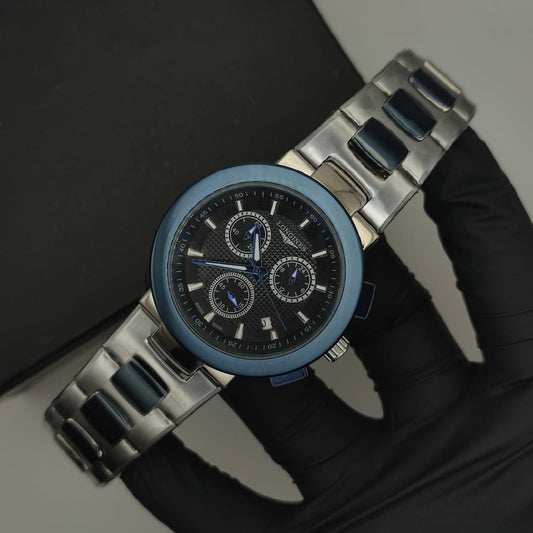Longines Chronograph Black Blue | Silver