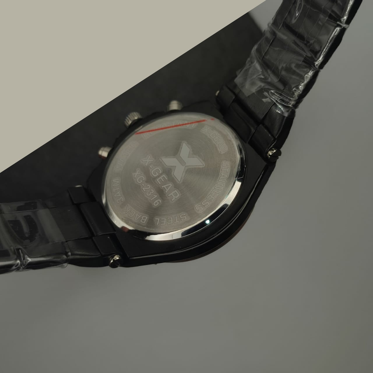 X Gear WR 30 Luxury Chronograph Watch (Black & Rose Gold)